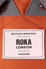 Finchley Medium Recycled Canvas Backpack in Atomic Orange