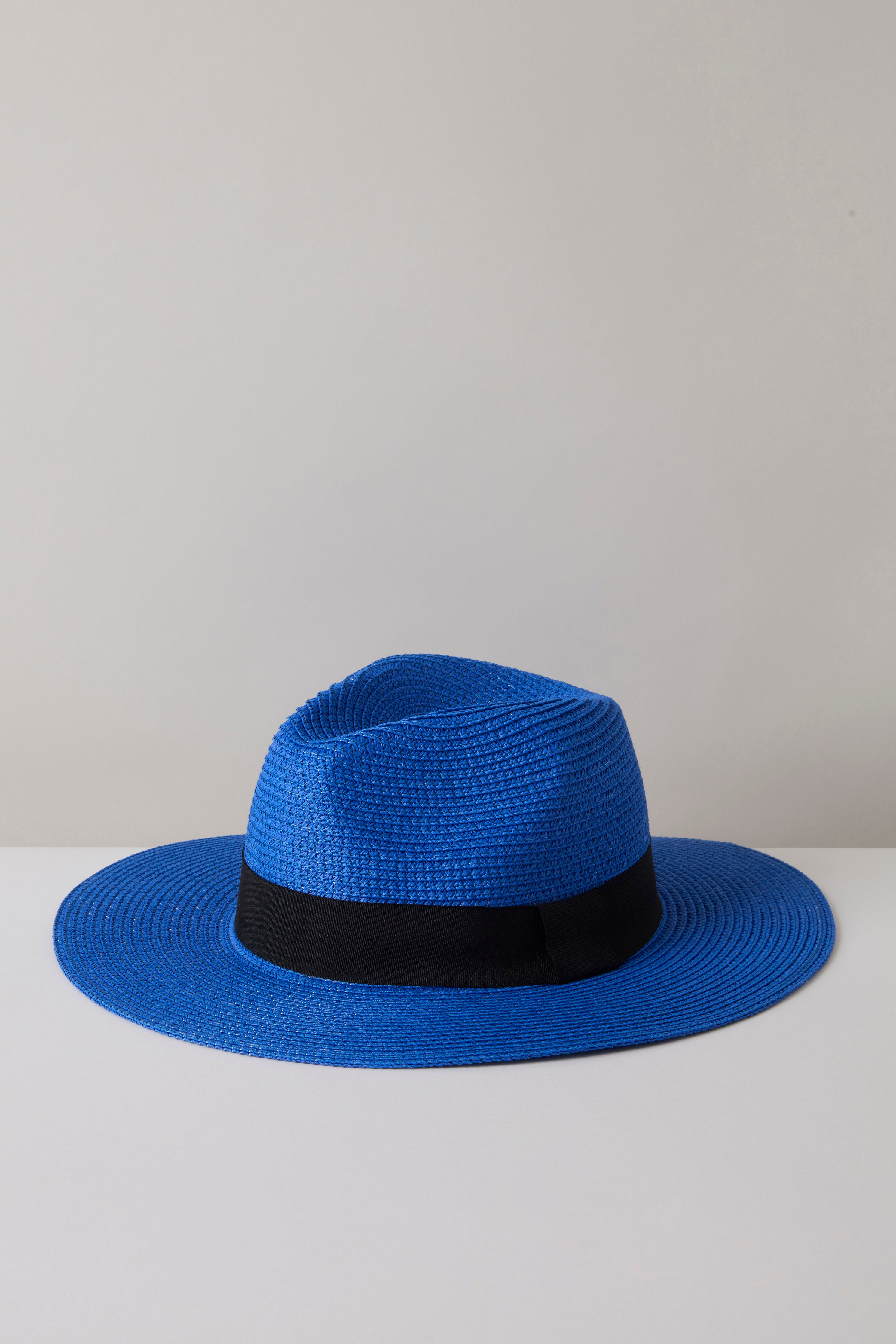 Foldable Blue Panama Hat