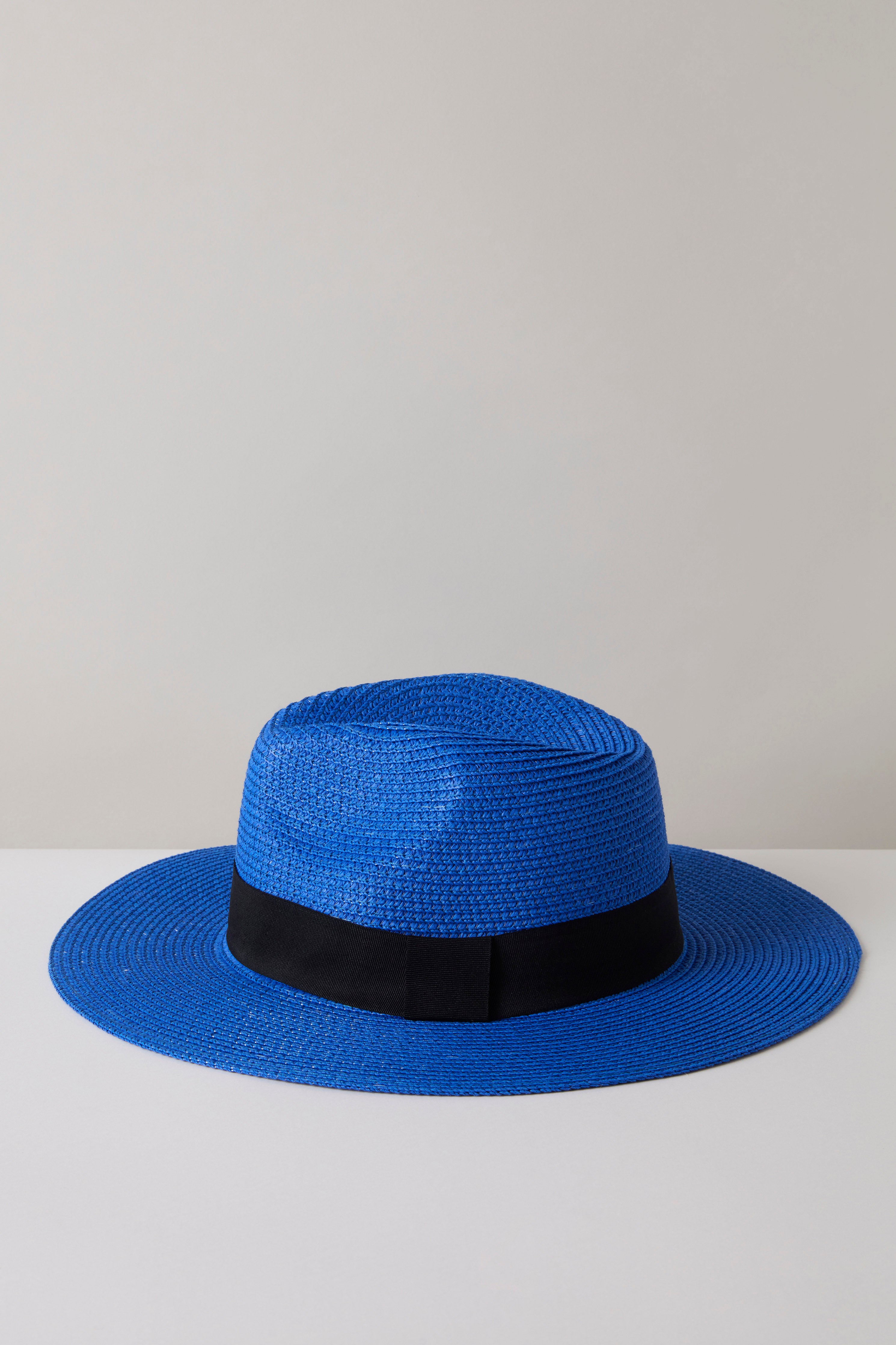 Foldable Blue Panama Hat