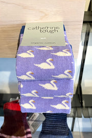 Lilac Swan Socks 4-7