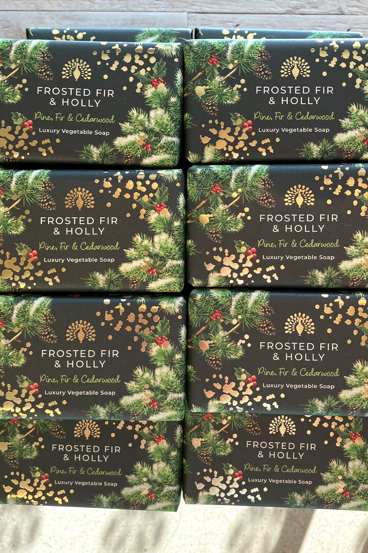 Christmas Tidings Frosted Fir and Holly Soap 190g