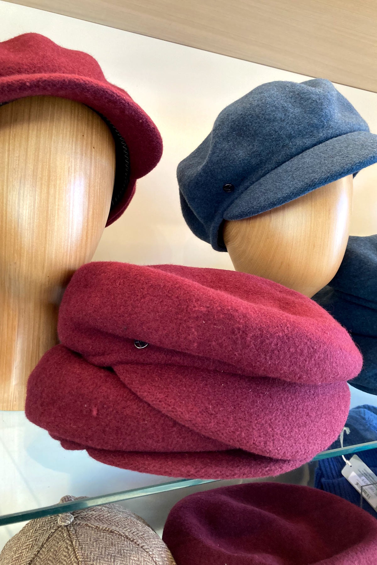 Wine Wool Baker Boy Hat