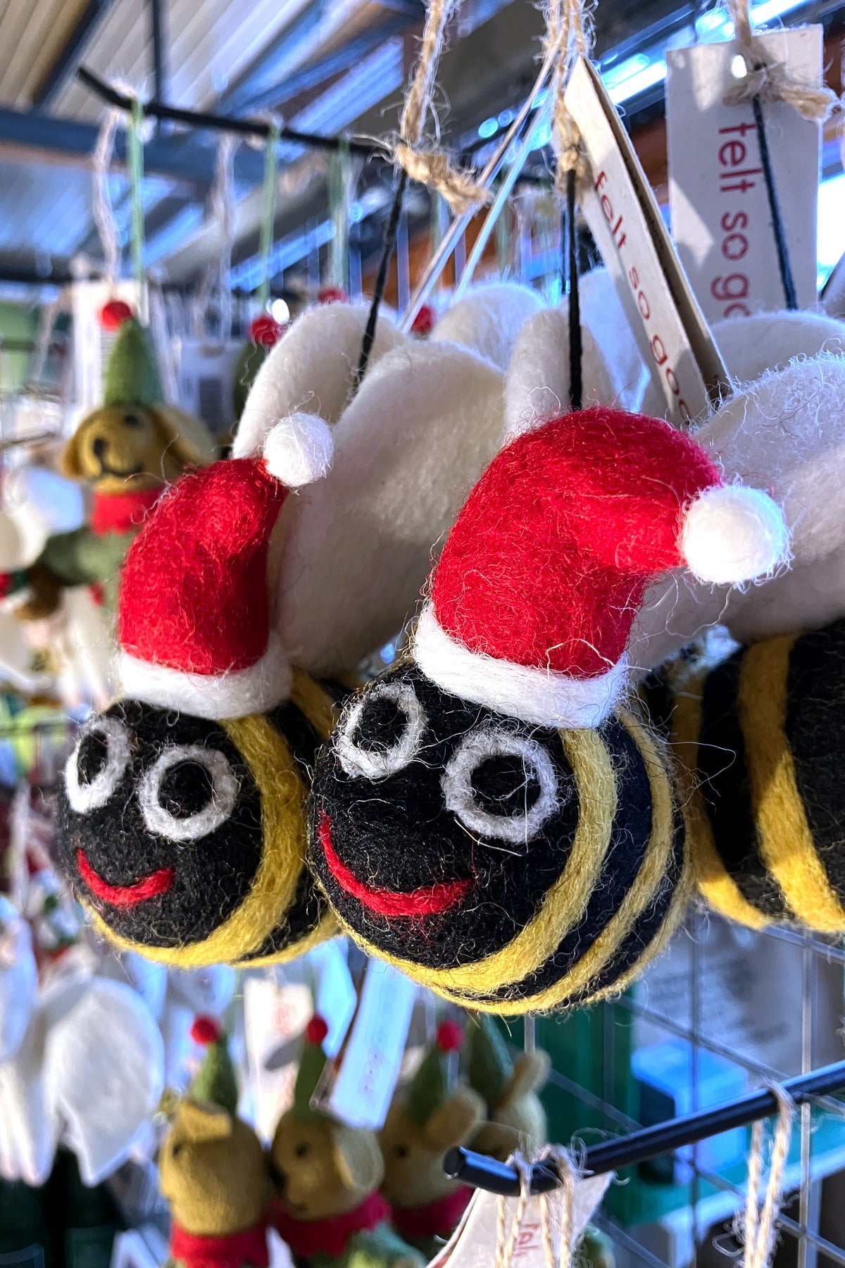 Felt Christmas Big Bumblebee Hanging Decoration