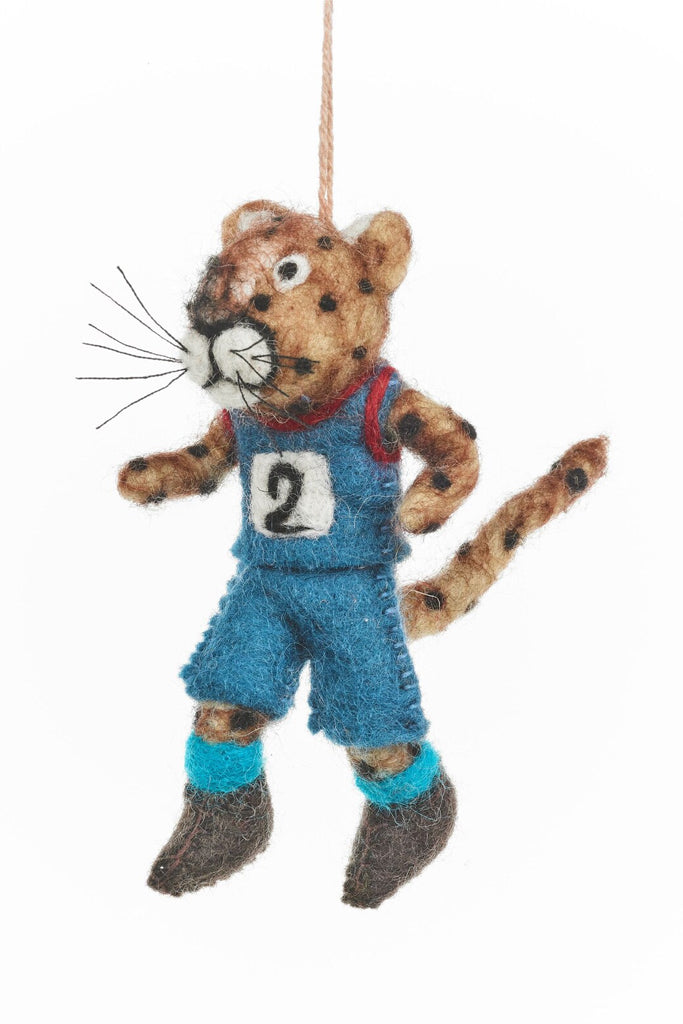 Felt Running Cheetah Hanging Decoration