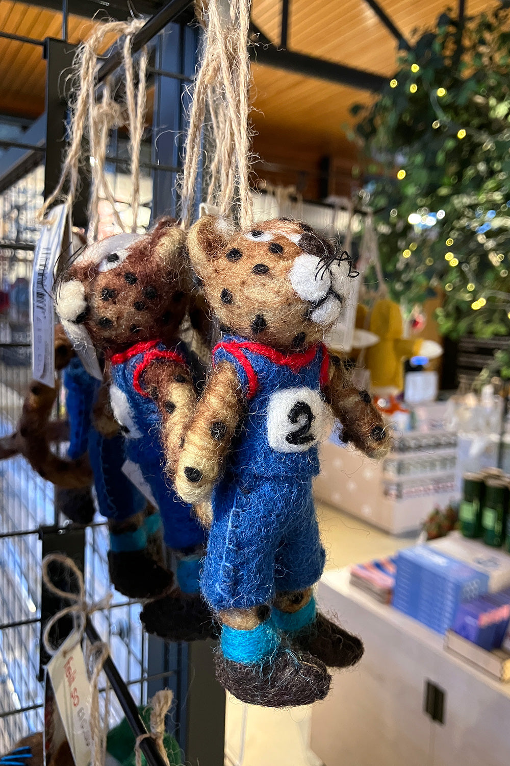 Felt Running Cheetah Hanging Decoration