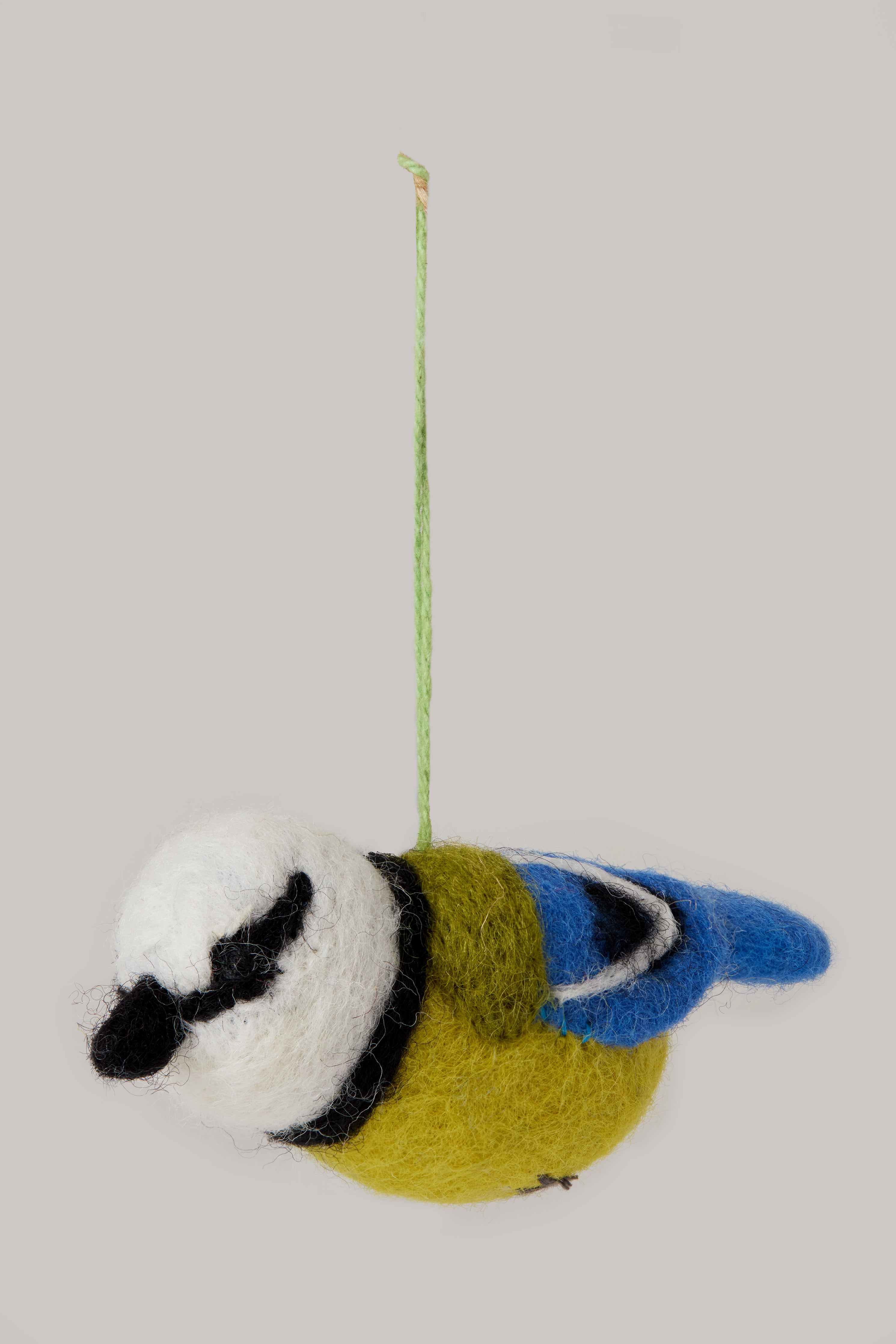 Felt Blue Tit Hanging Decoration
