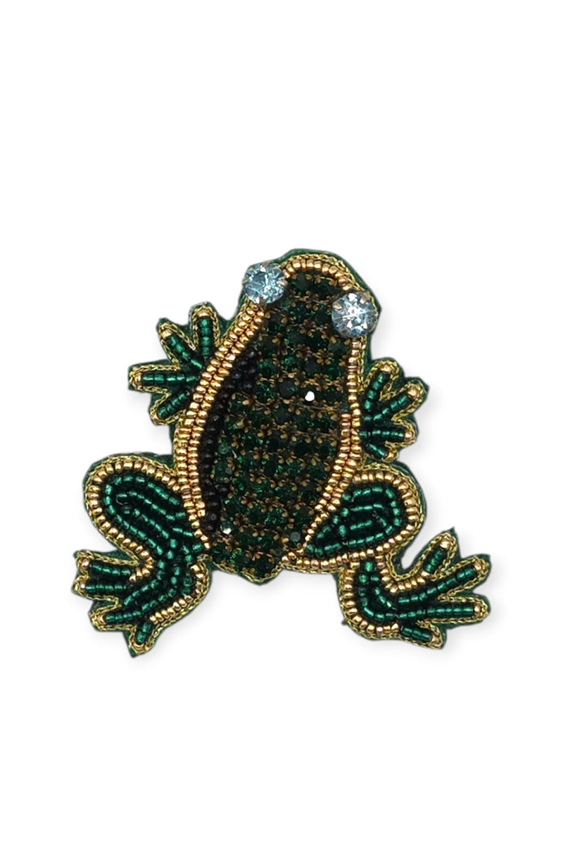 Embroidered Frog Brooch by Narratives at The Royal Parks Shop