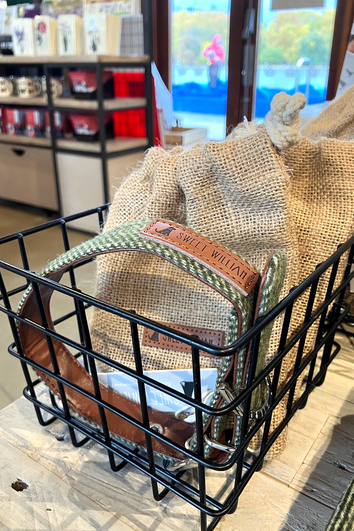 Tweed Dog Collar - Green Large