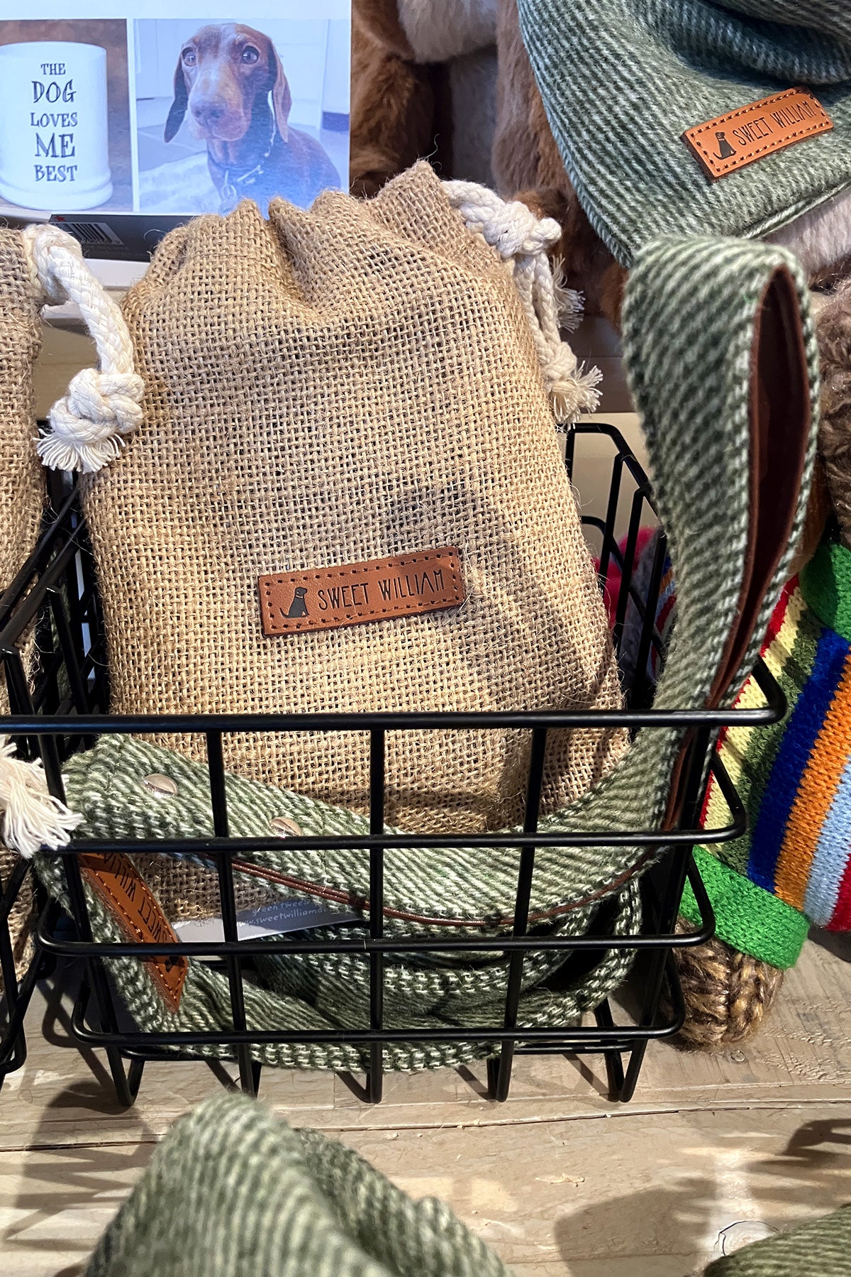 Tweed Dog Lead - Green