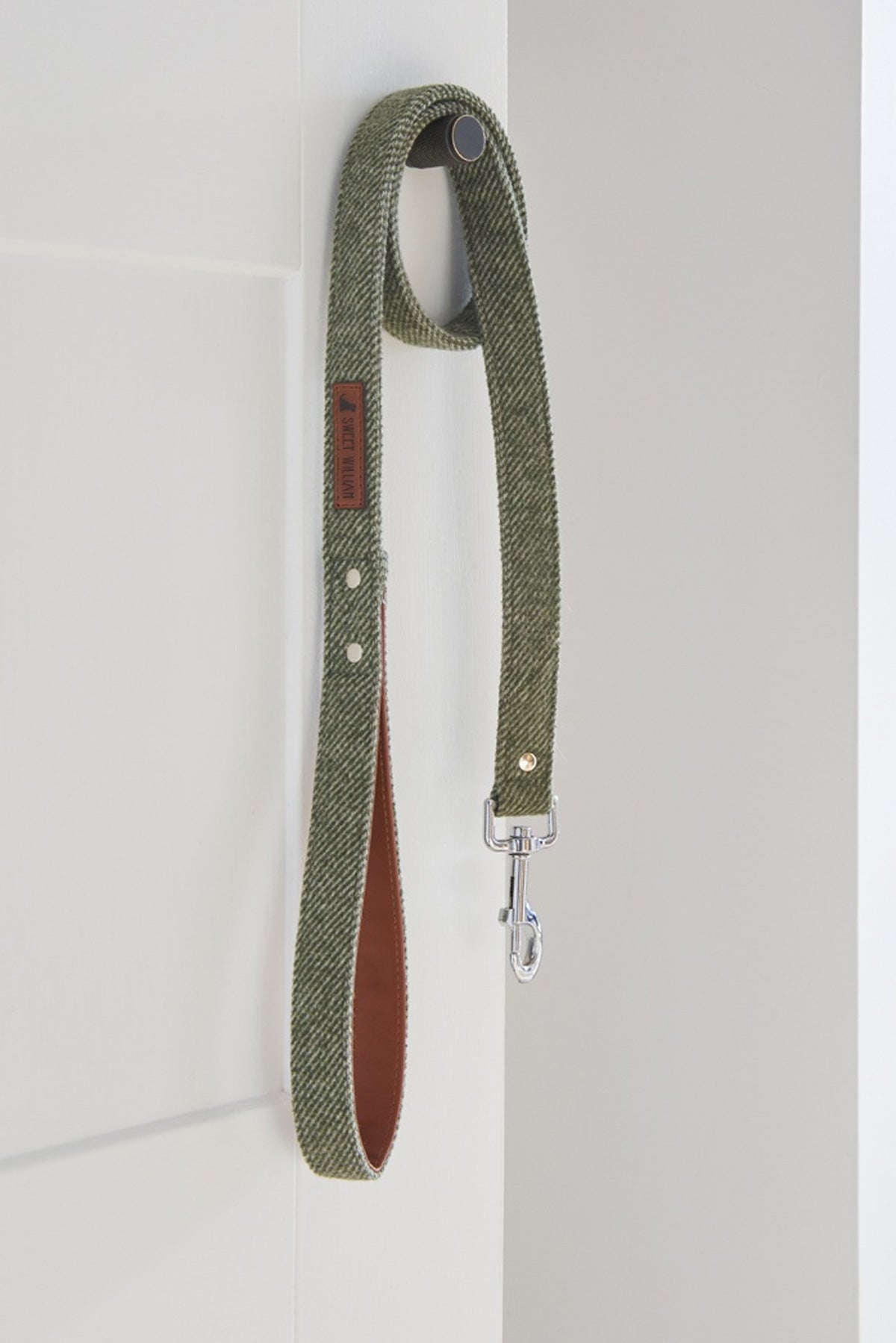 Tweed Dog Lead - Green
