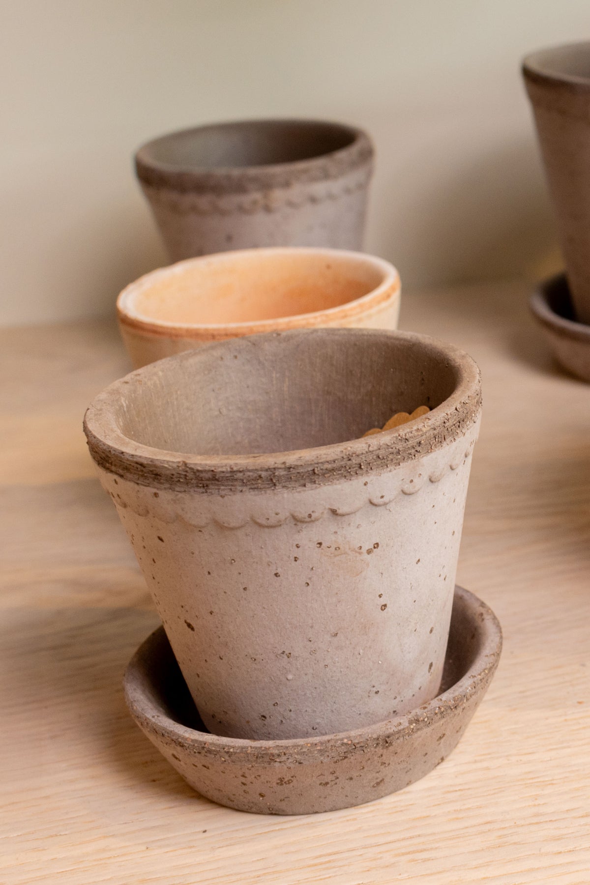 Helena Ø8.5cm Plant Pot & Saucer