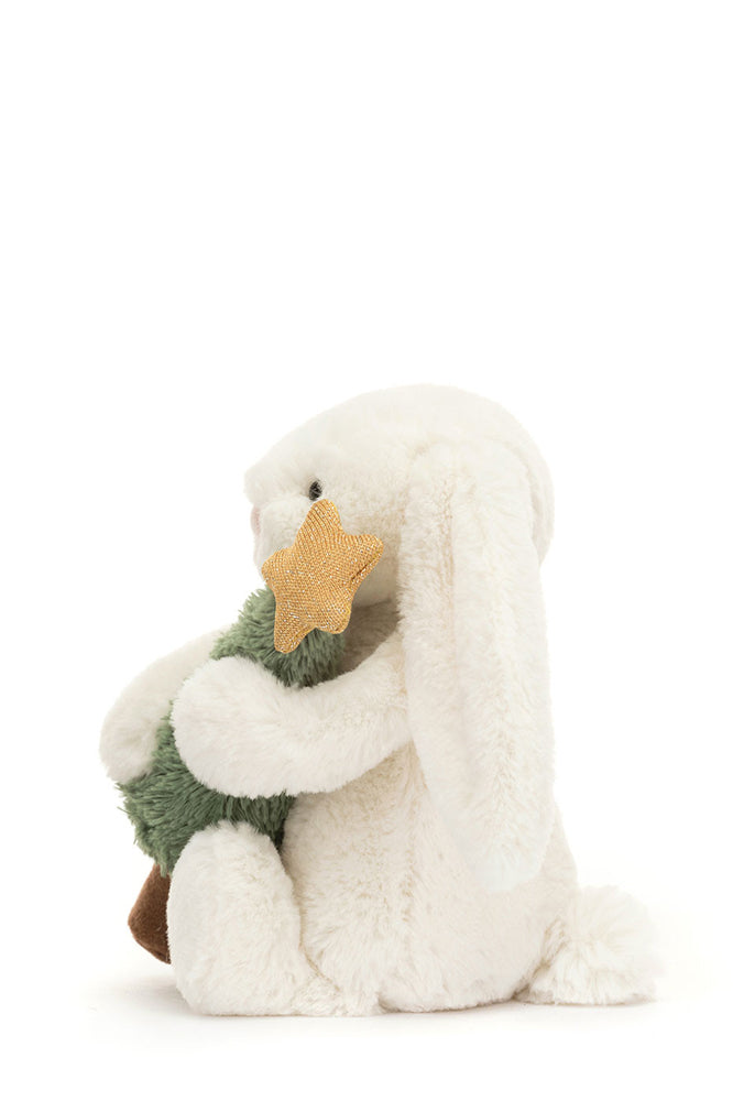 Jellycat Bashful Bunny with Christmas Tree Soft Toy
