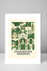Kensington Gardens Vintage Poster Mini Print