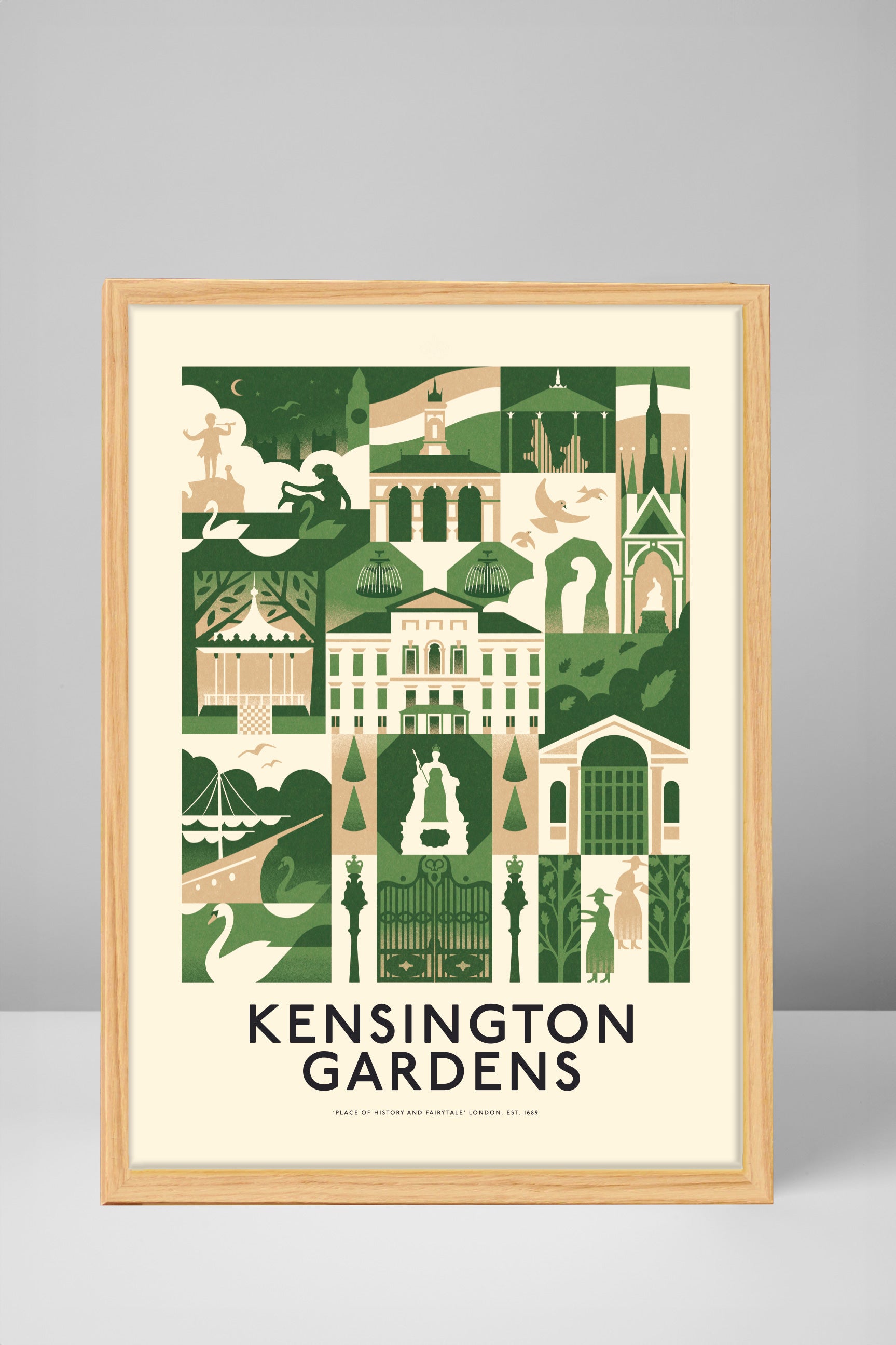 Kensington Gardens Park Print by Jack Oldfield_framed