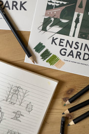 Kensington Gardens Park Print by Jack Oldfield | Design Sketch