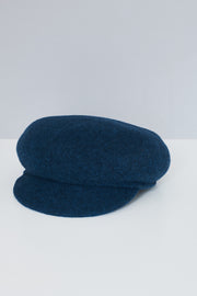 Teal Wool Baker Boy Hat