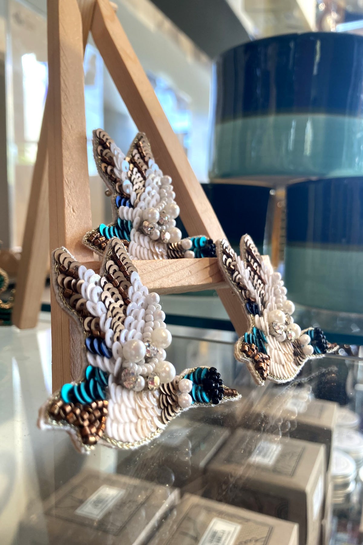 Embroidered Flying Mallard Duck Brooch by Narratives at The Royal Parks Shop