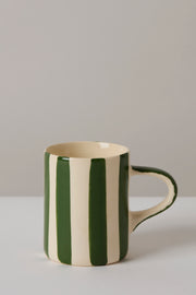 Moss Green Candy Stripe Espresso Mug