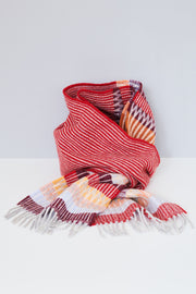Edera Cranberry Lambswool Scarf Red