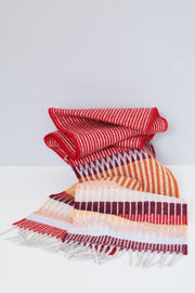 Edera Cranberry Lambswool Scarf Red