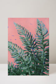 Shield Fern Painting On Canvas By Daniel Quirke for the Royal Parks | Regents Park Collection