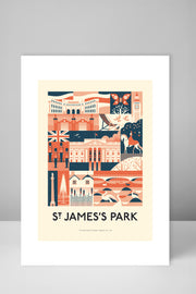 St. James's Park Vintage Poster Mini Print