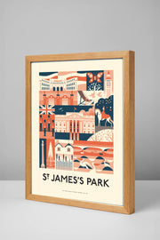 St James's Park Print by Jack Oldfield_framed