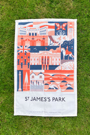 St James's Park Vintage Print Tea Towel