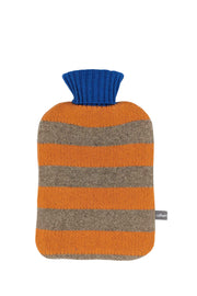 Peach & Mushroom Stripes Lambswool Rollneck Hottie Cover