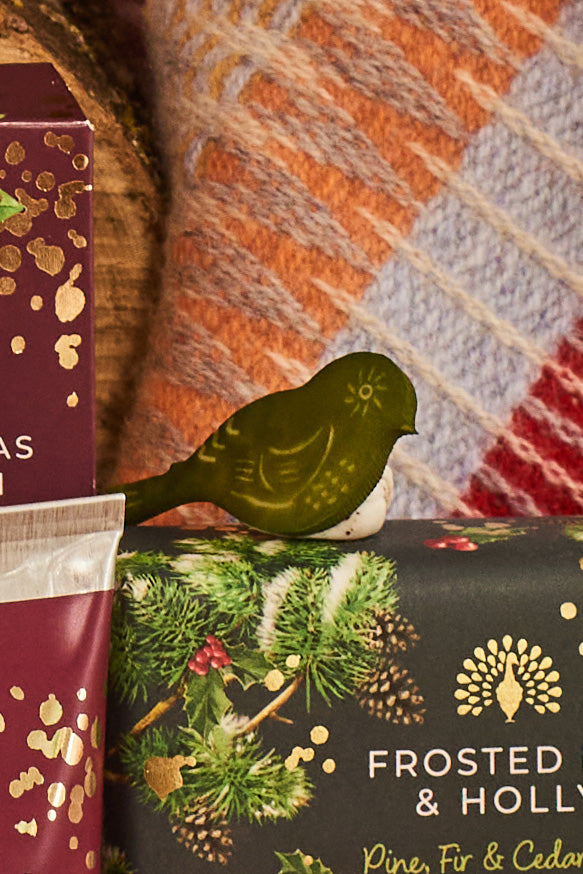 Warbler Brooch Green