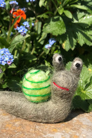 Felt snail hanging decoration