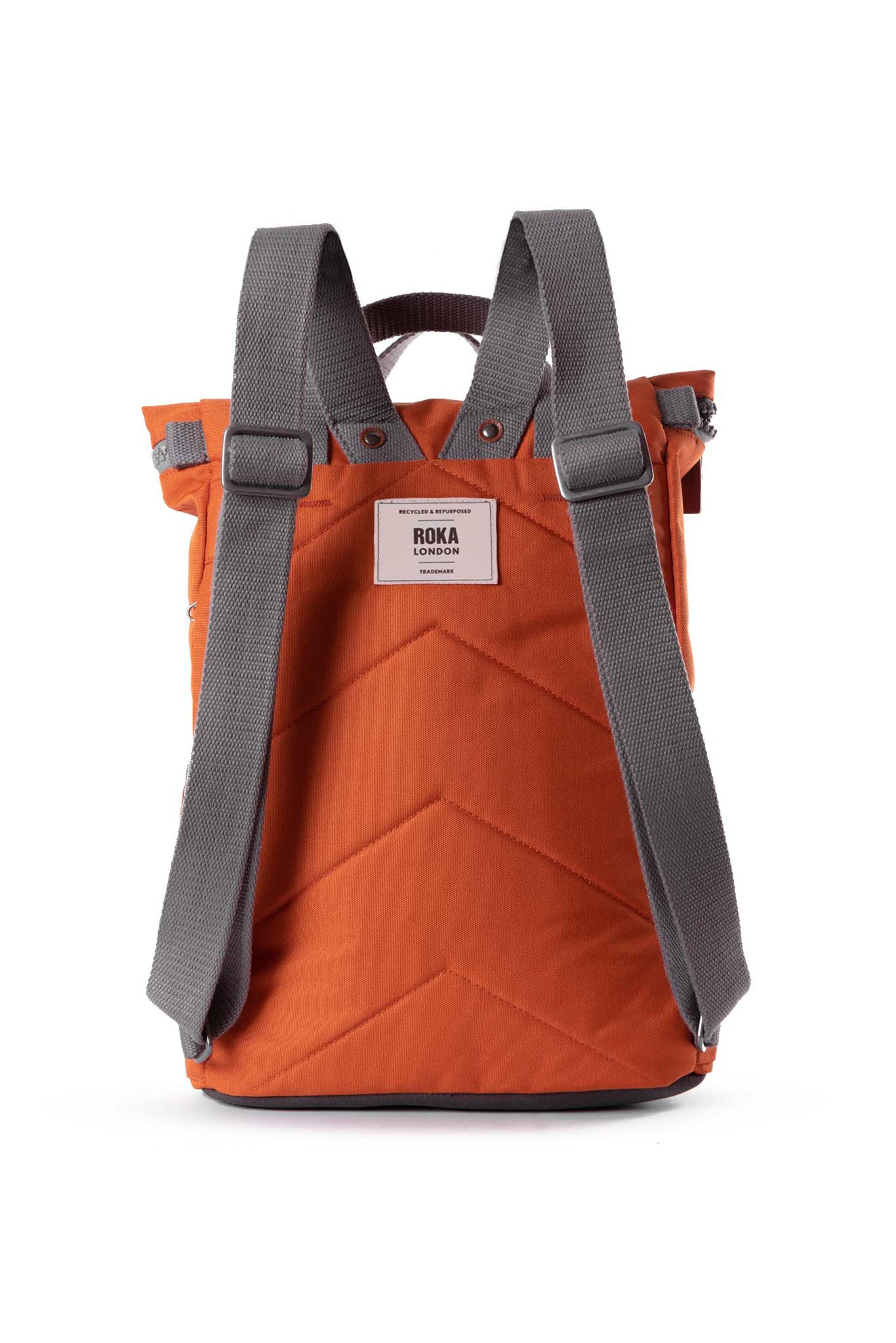 Finchley Medium Recycled Canvas Backpack in Atomic Orange