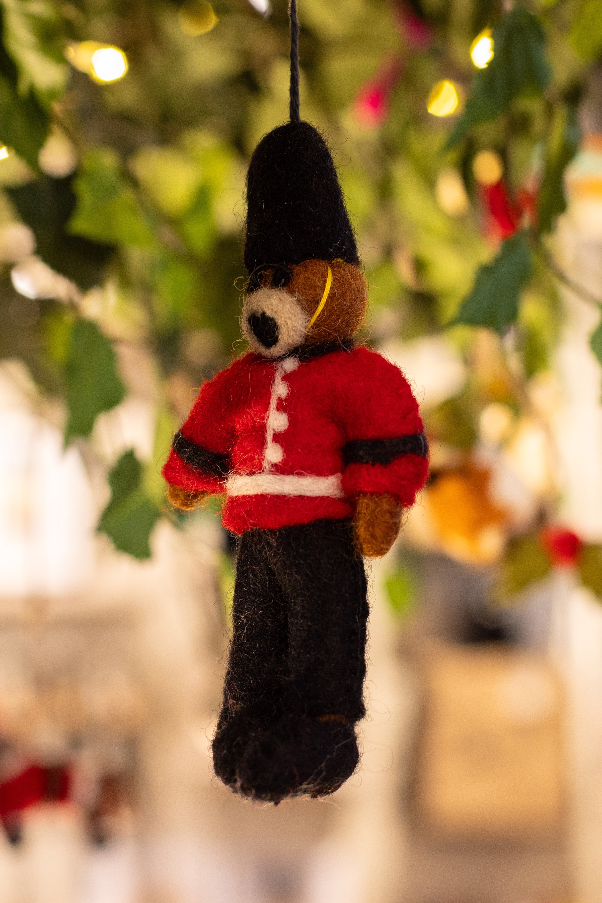 Felt Beefeater Bear Hanging Decoration