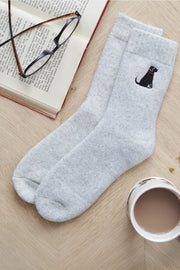 Black Labrador Dog Walking Socks