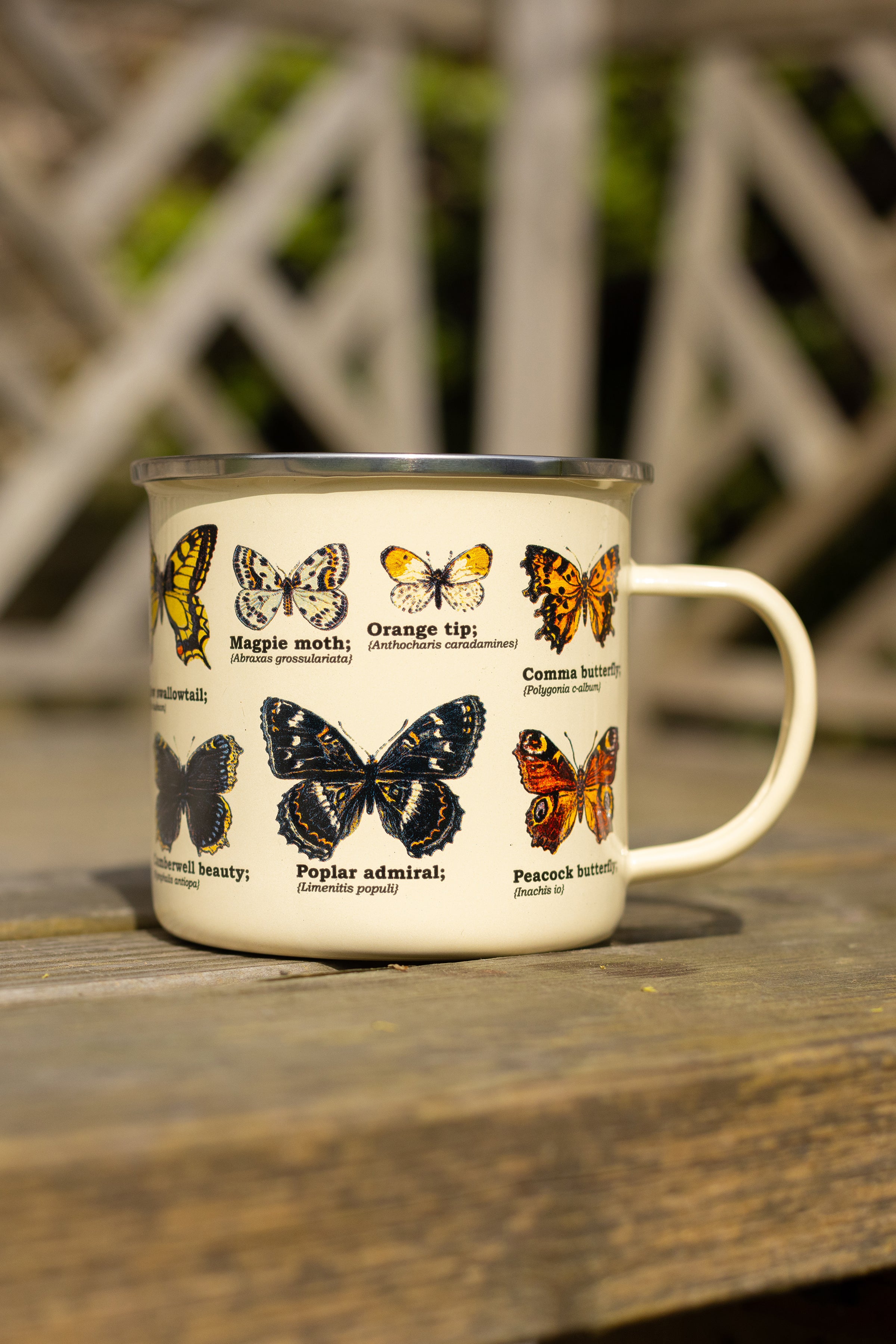 Butterfly Enamel Mug