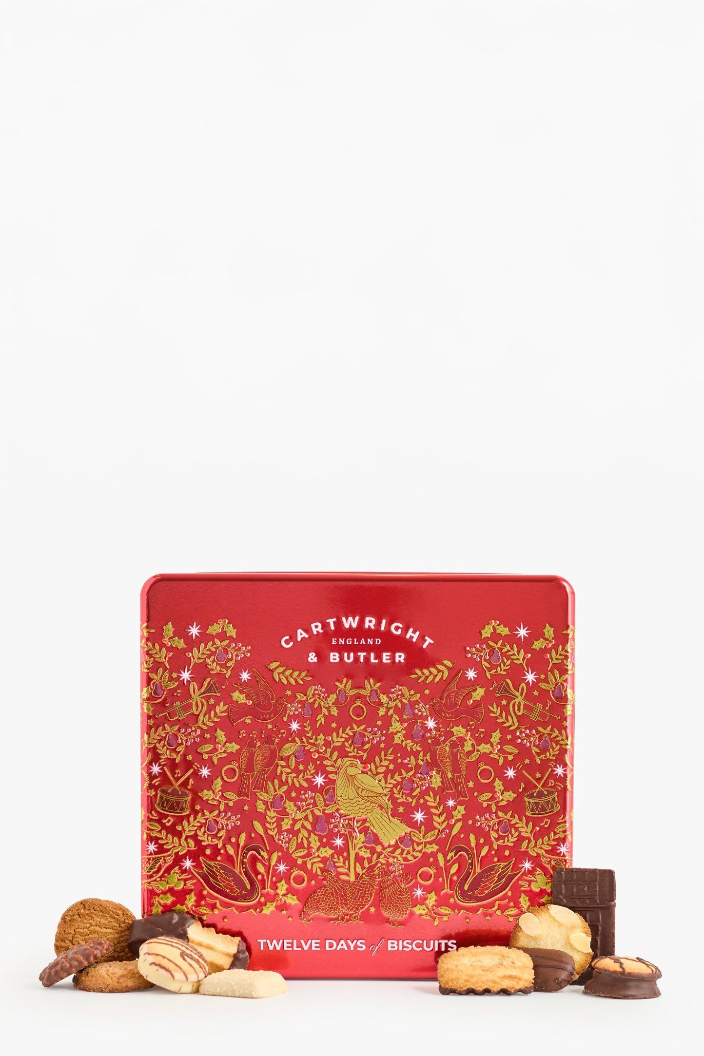 Cartwright & Butler Christmas Chocolate Biscuits Assortment Tin 200g