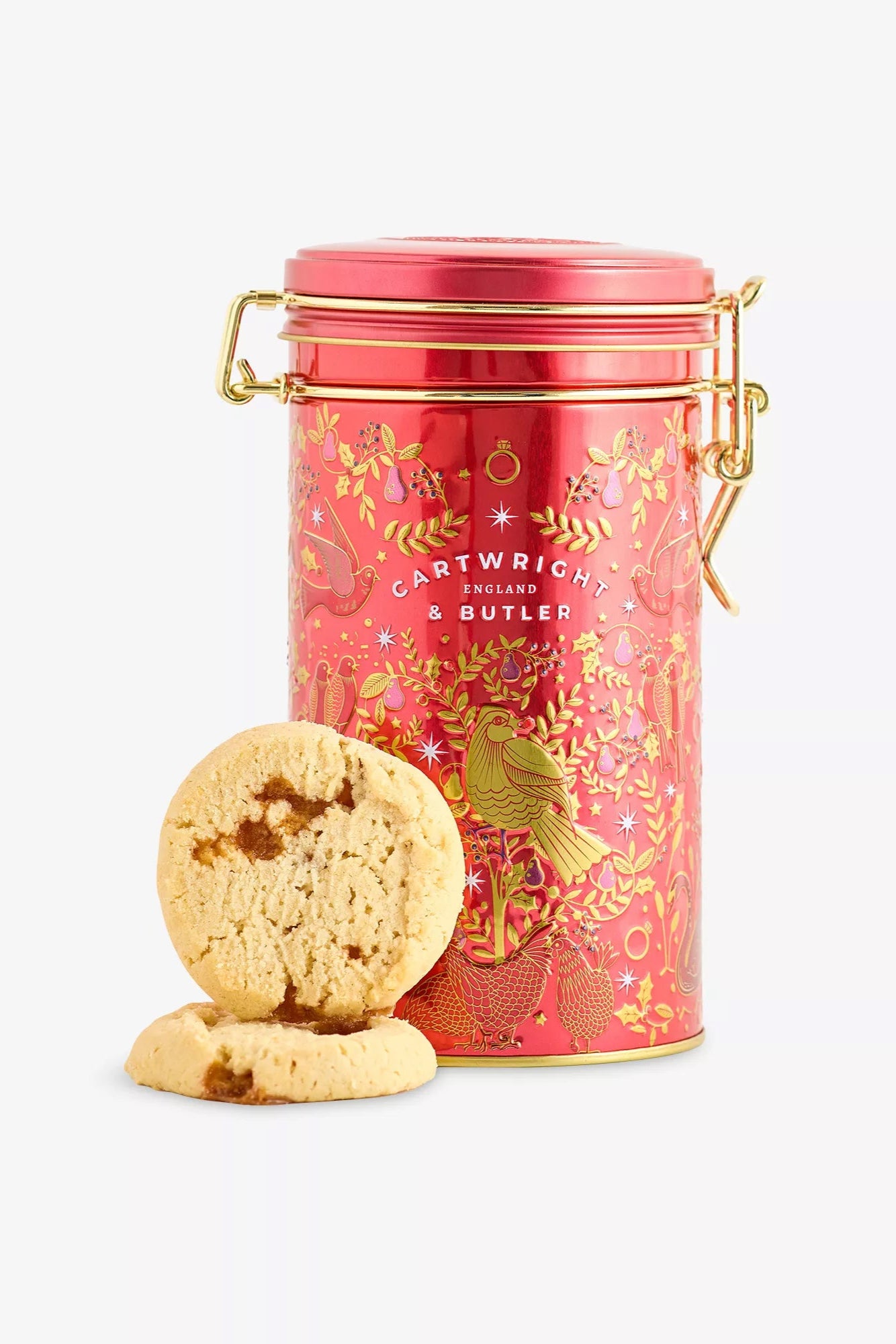 Cartwright & Butler Christmas Salted Caramel Biscuits in Tin 200g