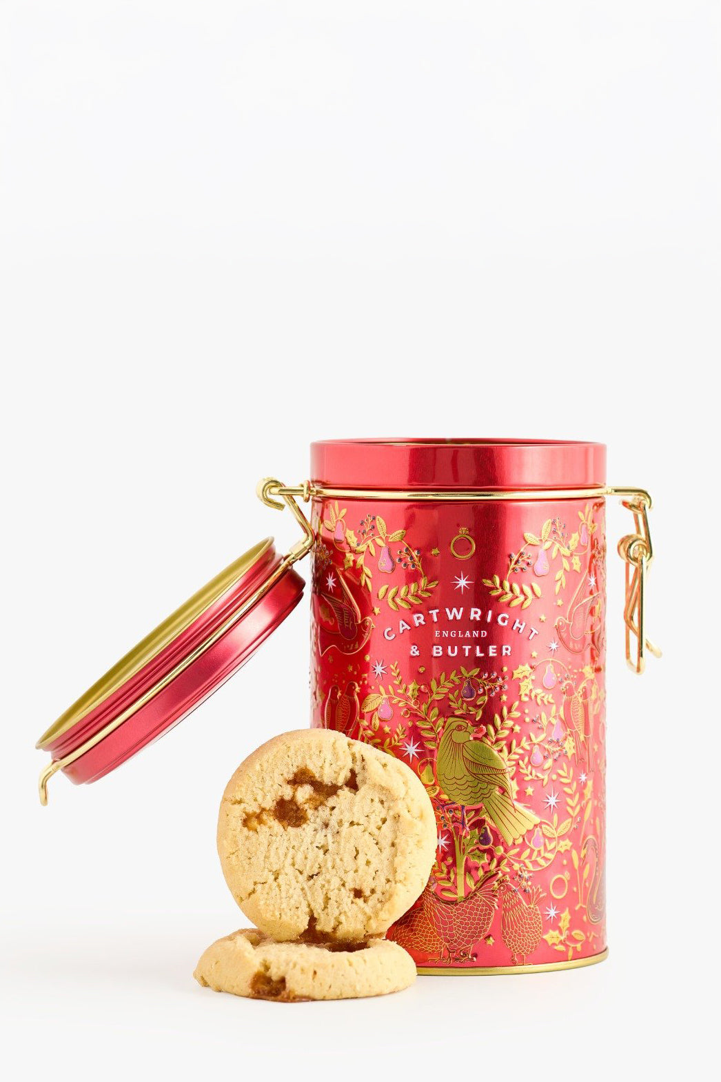 Cartwright & Butler Christmas Salted Caramel Biscuits in Tin 200g