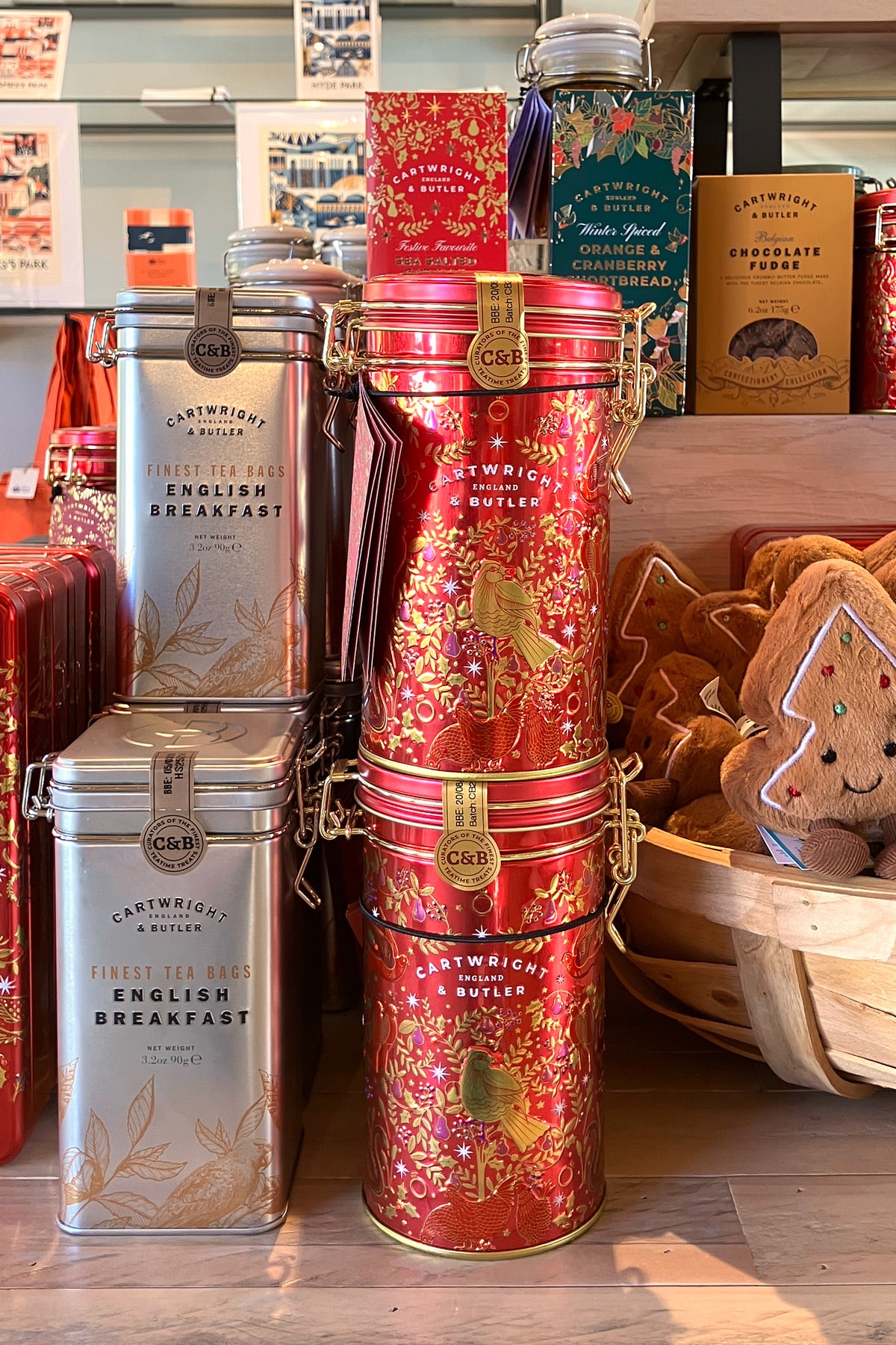 Cartwright & Butler Christmas Salted Caramel Biscuits in Tin 200g