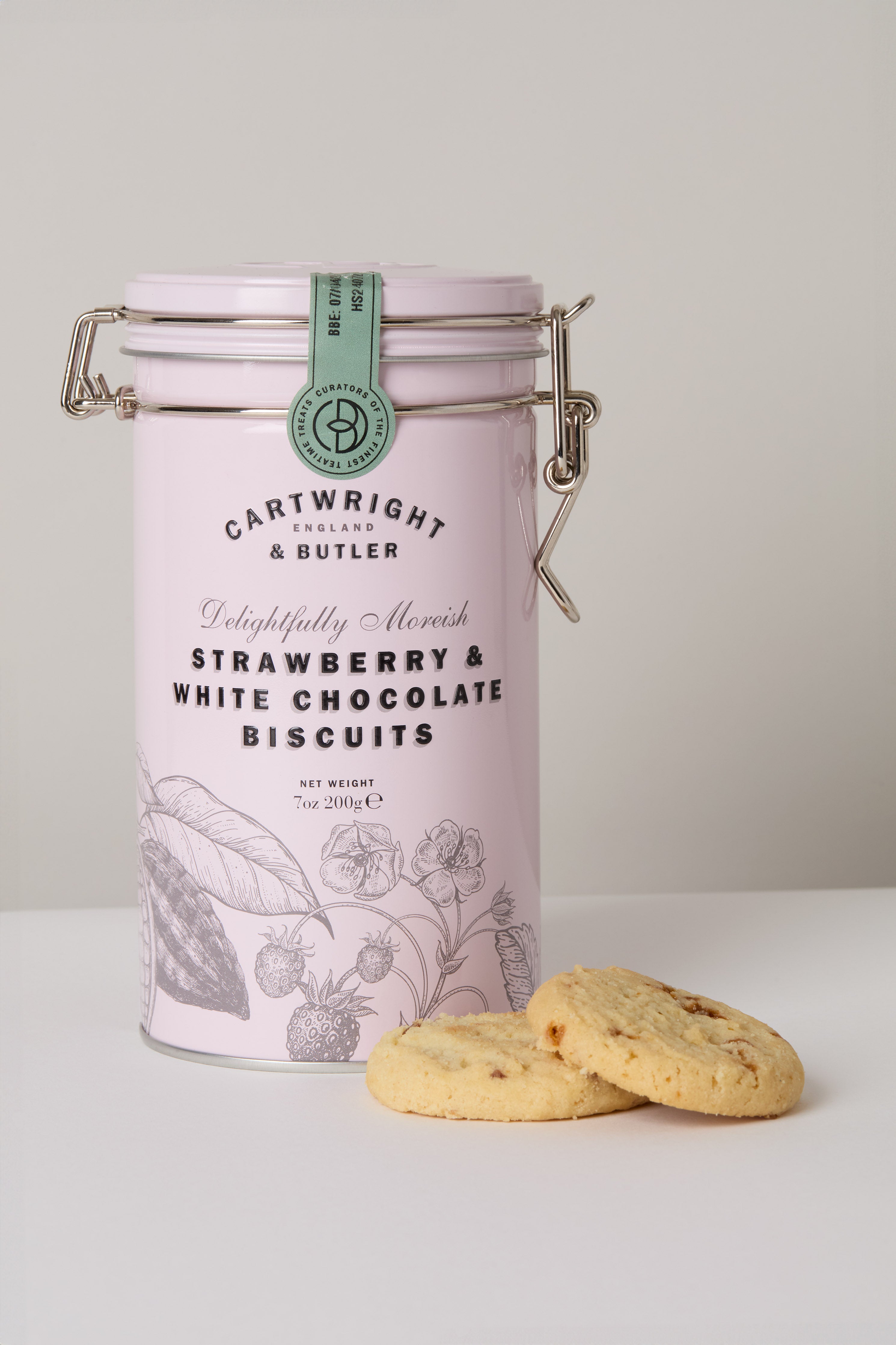 Cartwright & Butler's Strawberry White Chocolate Biscuits