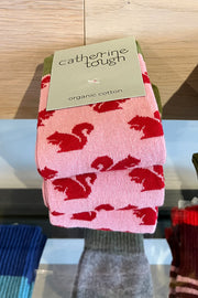 Pink Squirrels Socks 4-7