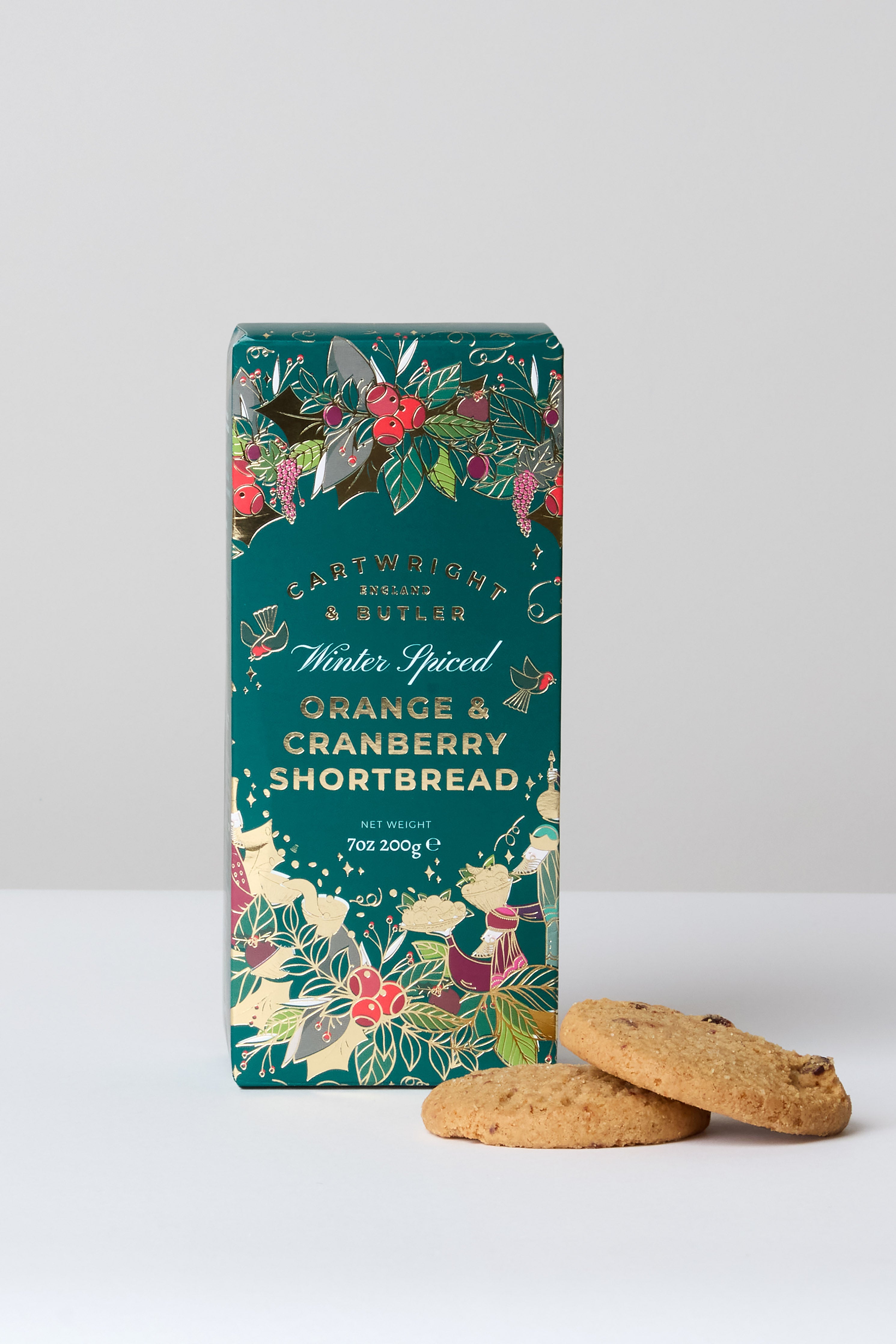 Cartwright & Butler Christmas Orange & Cranberry Shortbread
