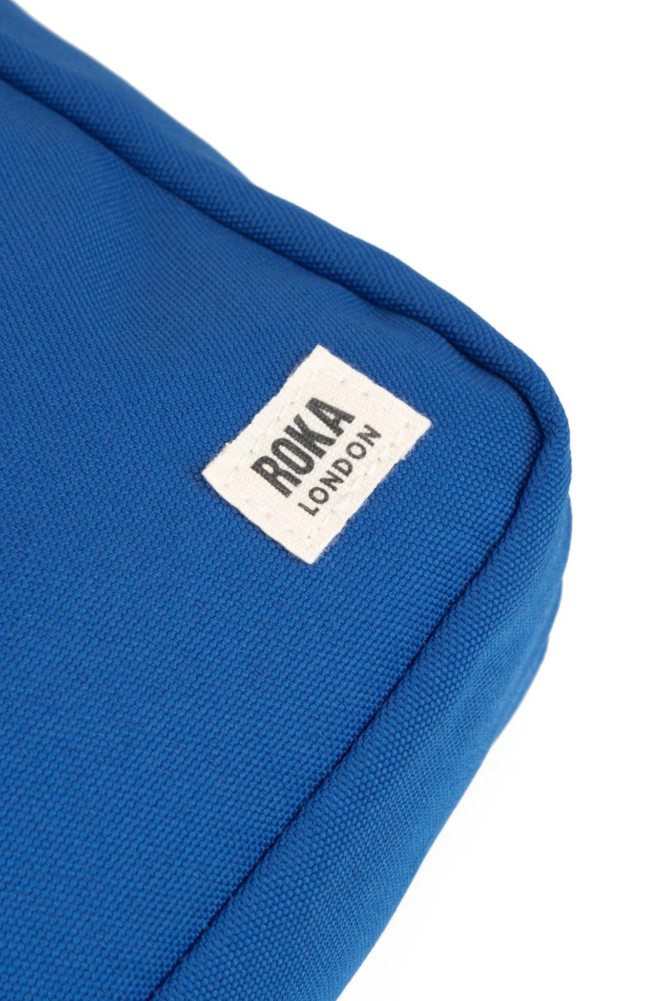 Roka Bond Recycled Canvas Crossbody Bag in Galactic Blue