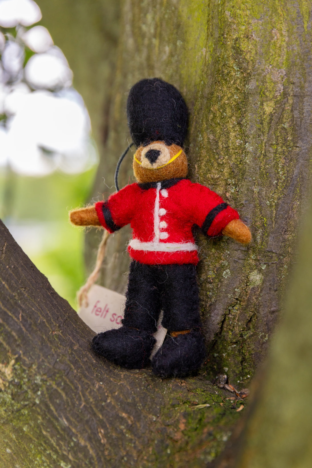 Felt Beefeater Bear Hanging Decoration