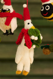 Felt Christmas Quacker Duck Hanging Decoration