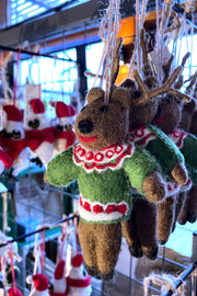Felt Retro Reindeer Hanging Decoration