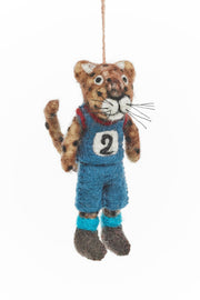 Felt Running Cheetah Hanging Decoration