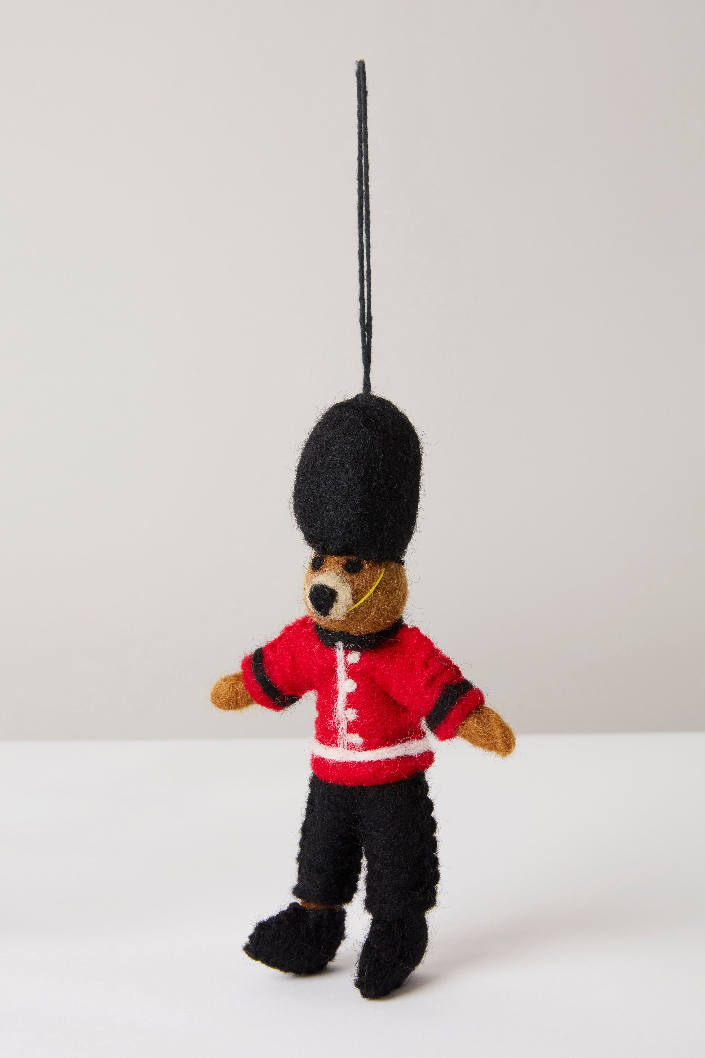 Felt Bear Beefeater Hanging Decoration