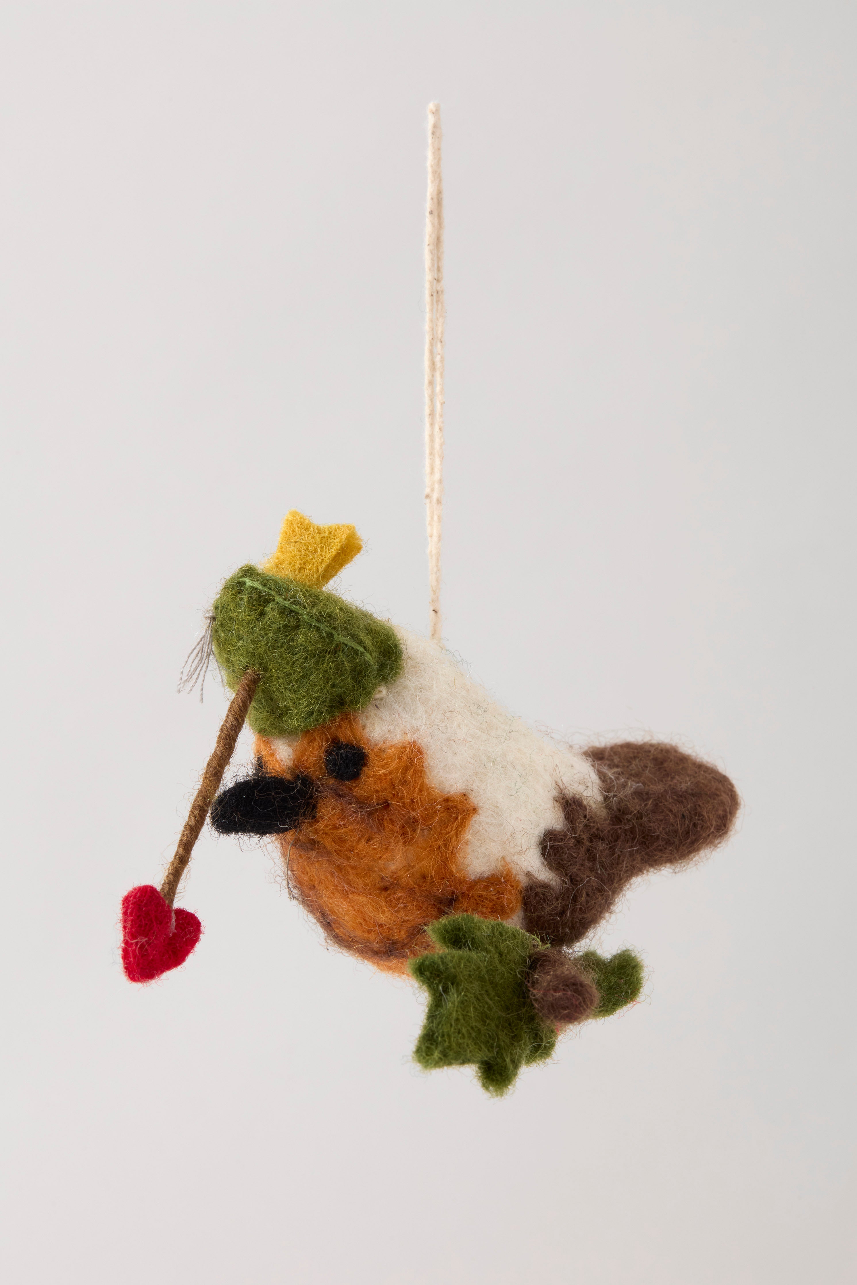 Felt Robin Pud Hanging Decoration