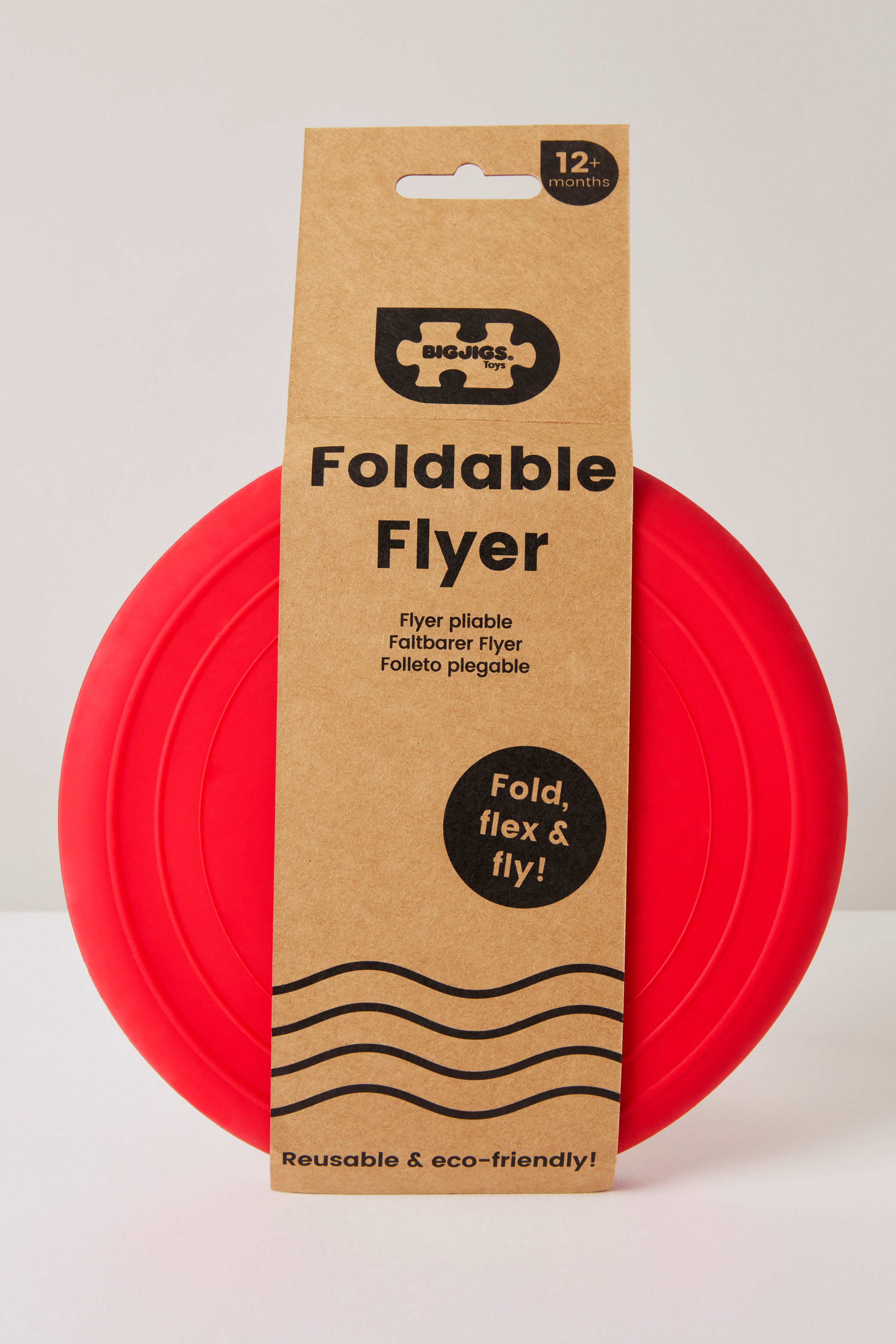 Red Foldable Flyer Frisbee